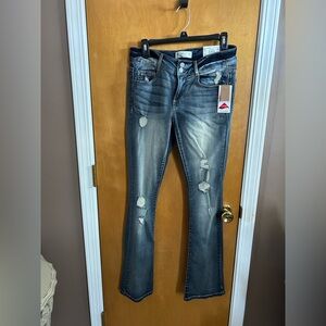 NEW with tags Mudd Lycra Stretch Classic Distressed Flare Jeans